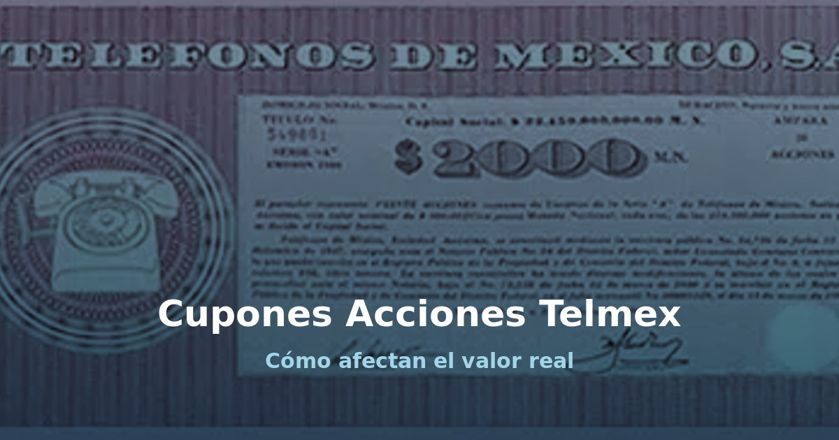Cupones de Acciones Telmex: qué son y cómo afectan el valor real